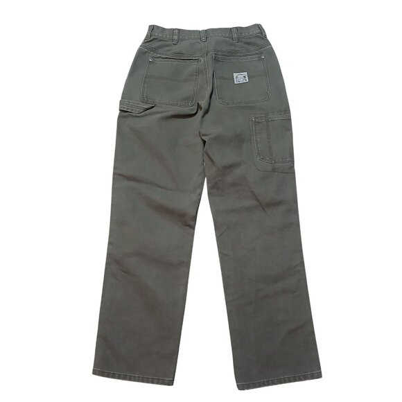 Sorel Heavy Duty Canvas Pants Mens 30x32 Olive Green Workwear Denim Carpenter - Picture 2 of 7